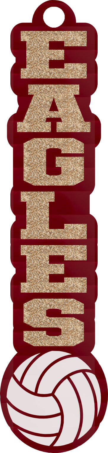 Custom School Spirit Acrylic Bag Tag | Personalized Keychain