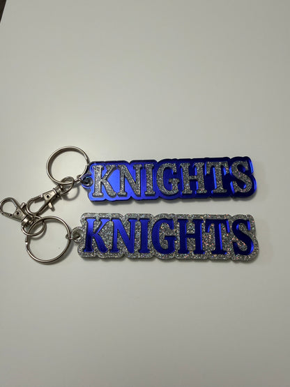 Custom School Spirit Acrylic Bag Tag | Personalized Keychain