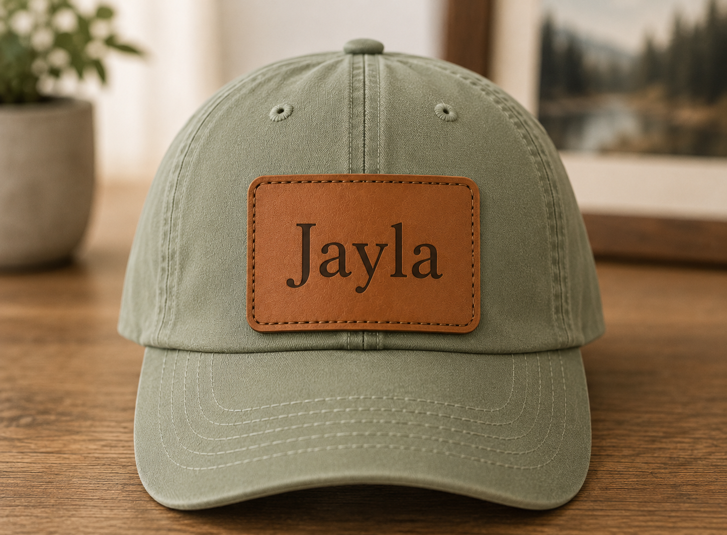 Personalized Toddler Leather Patch Hat - Story by Name