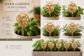 Herb Garden Plant Stakes | Laser Engraved Wooden Garden Markers
