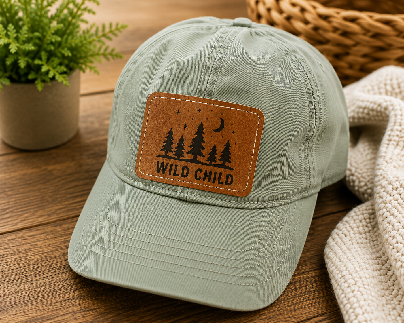 Toddler Leather Patch Hat – Story Designs